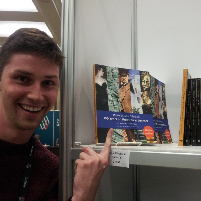 Ryan Pinter at the AAM bookstore posing with one of our favorite best-sellers. - 10169166_10202255733248634_7785597680840988771_n